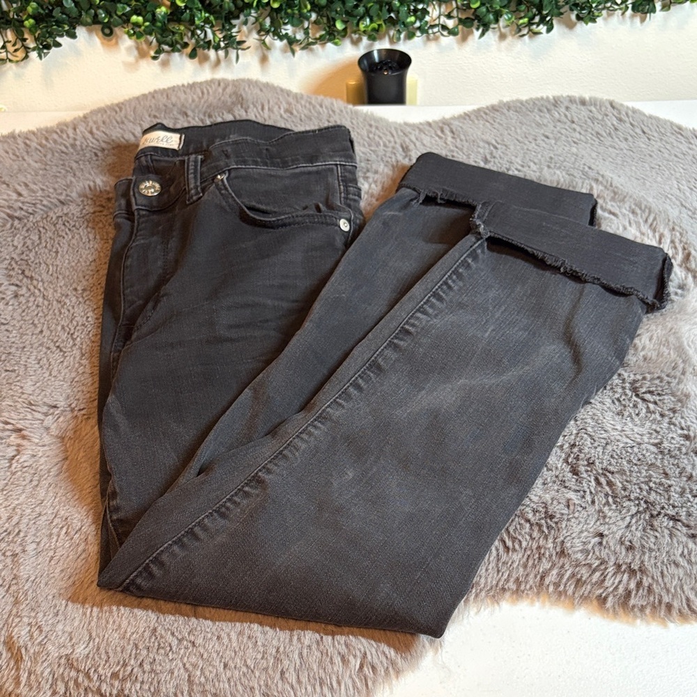 Madewell Black Ankle Crop Skinny Jeans Size 27